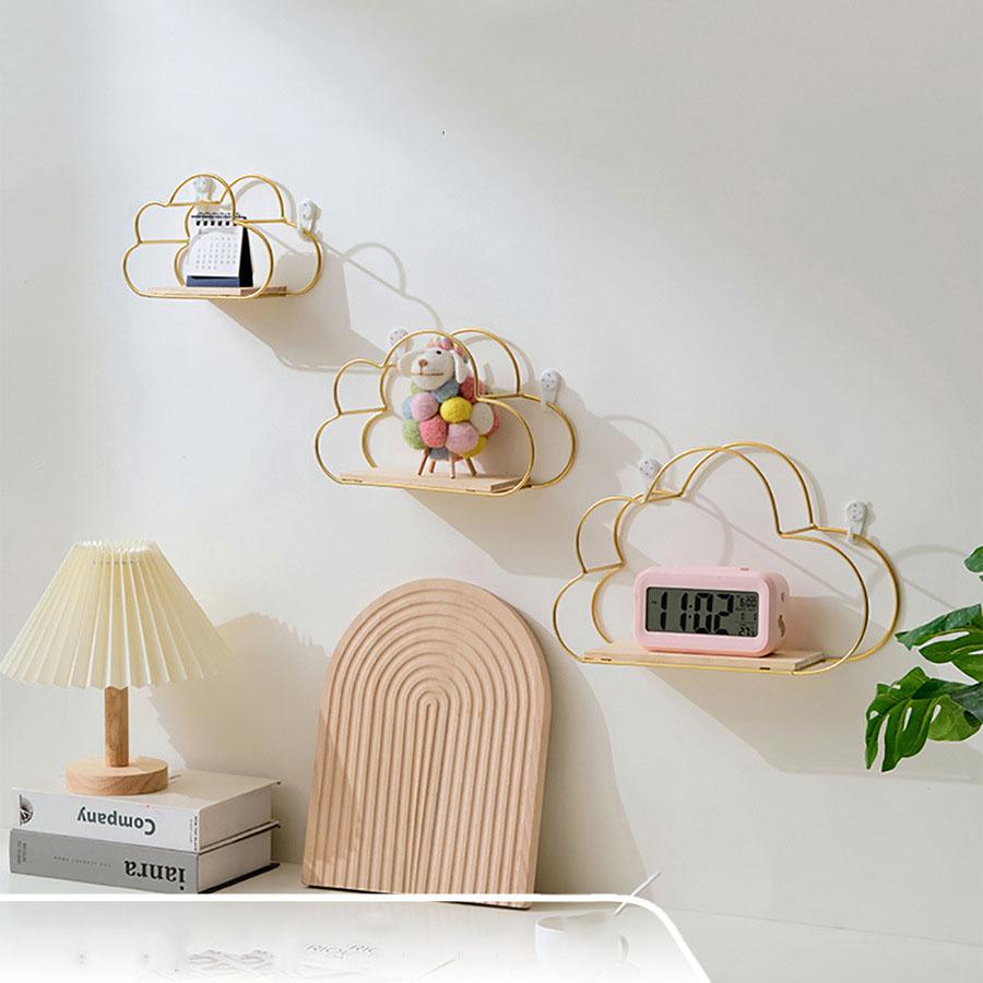 Креативное облако железная полка настенная деревянная вагонка украшение в скандинавском стиле украшение для детской комнаты дисплей стенд