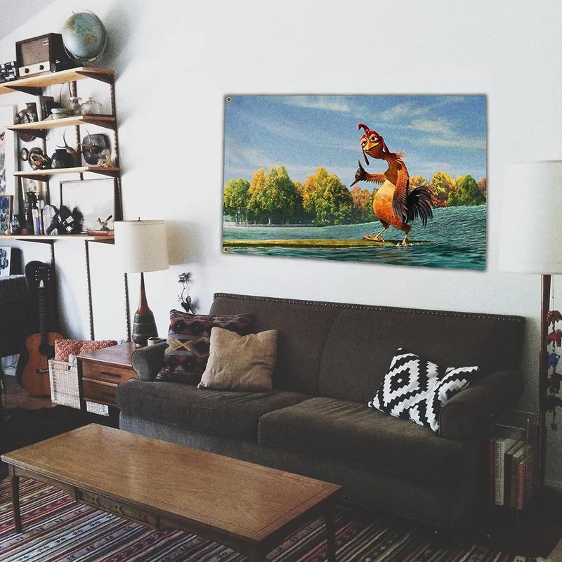 Тканевое панно Chicken Joe Flag Surfs Up Смешной мем Макраме Эстетичное украшение комнаты Аниме Игровые плакаты Художественные панно для дома