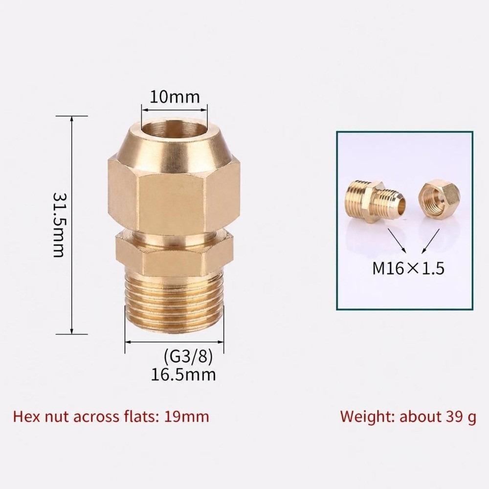 1/4" 3/8" 1/2" Male Thread Flare Adapter Brass Male Thread Connector Air Conditioning System