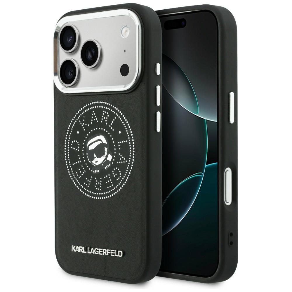 Karl Lagerfeld Point & Karl Sketch MagSafe Case for iPhone 17 Pro Black