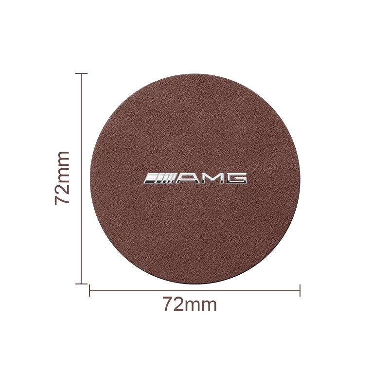 Car Styling Auto Coaster Water Cup Slot Non-Slip Mat Pad For Mercedes Benz AMG GLC GLE CLA W204 W205 W203 W211 W212 W213