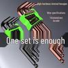 S2 Alloy Torx Hex Wrench Set with Chamfered Hexagonal Screwdrivers
