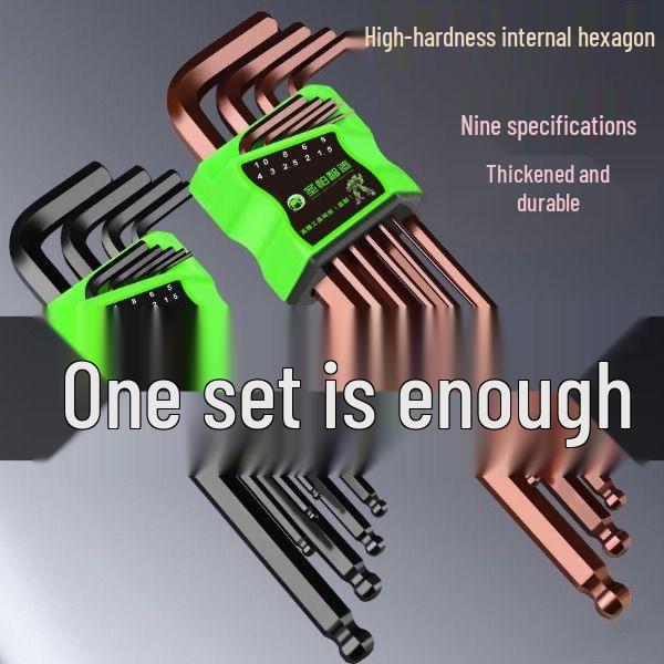 Набор торцевых шестигранных ключей S2 из сплава с шестигранными отвертками со скошенными краями