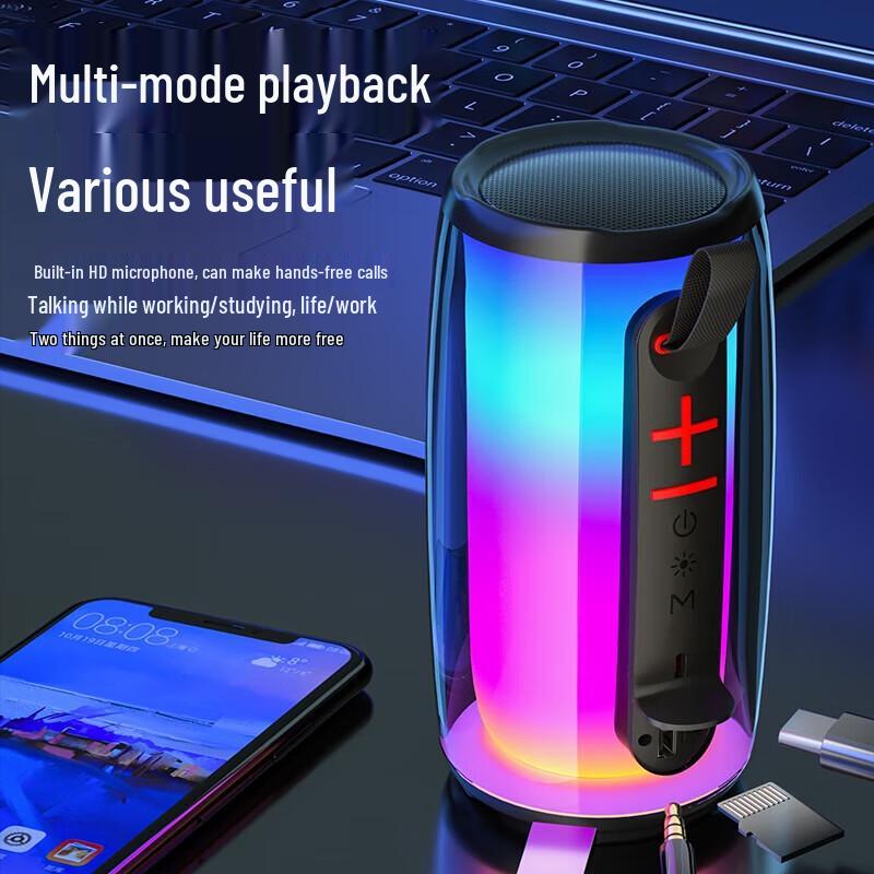 Newman BS02 Portable Bluetooth Speaker with RGB Lighting