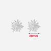 925 Silver Needle Shiny Zircon Flower Stud Earrings For Women Party Romantic Fine Jewelry Light Luxury Accessories