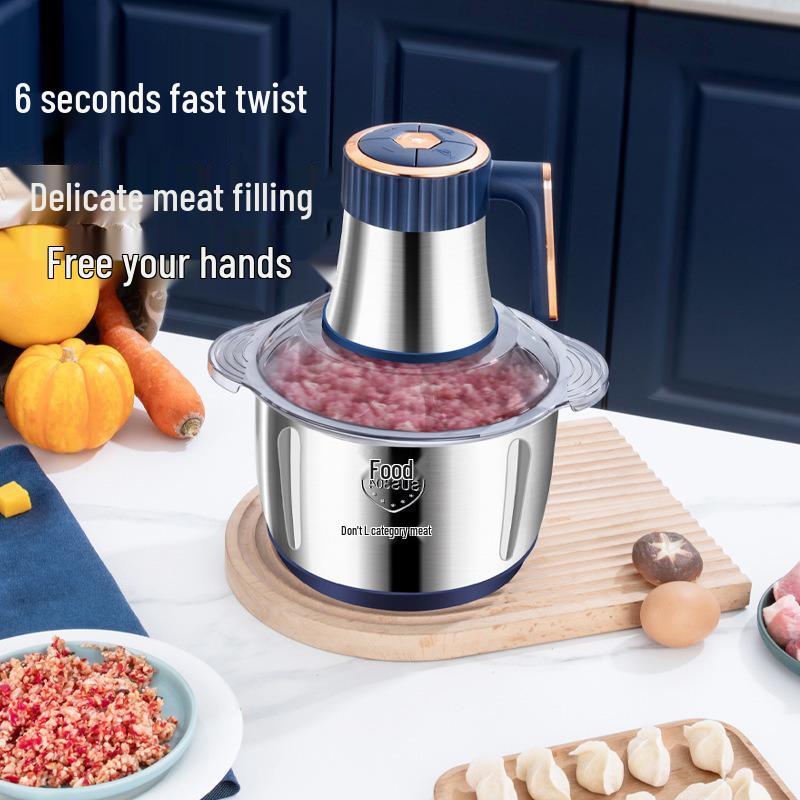 Small Stainless Steel Automatic Meat Grinder & Multi-Functional Food Processor