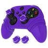 PlayVital Silicone Controller Cover for Xbox Series with Thumb Caps and Stickers Grip Shock Absorption Runes Edition X/S – Non-Slip Skin, – (Purple)