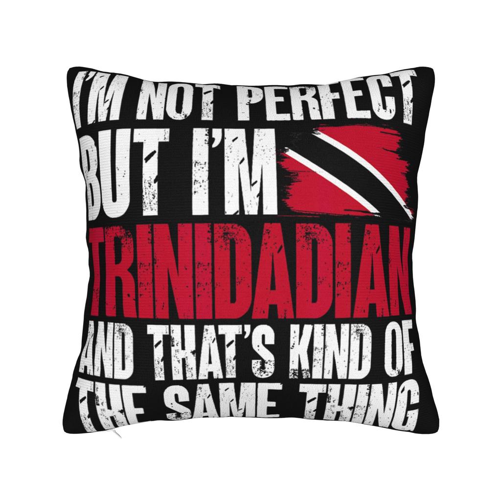 Decorative Pillow Cover Trinidad and Tobago Flag Football Merch Bedroom Pillow Case Cover Square Multiple Sizes