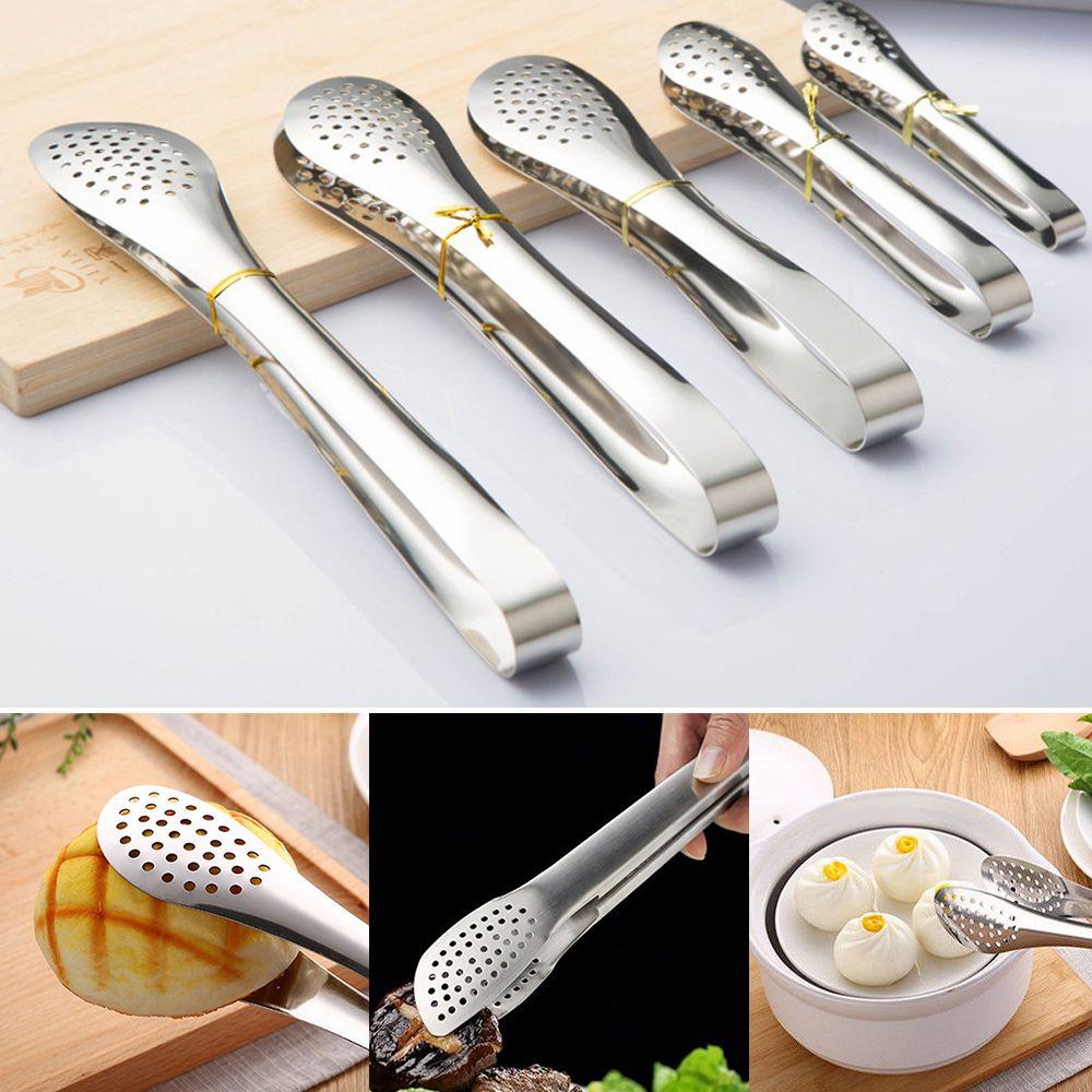 Utensils Barbecue Salad Serving Anti-heat Food Clip Buffet Clamp Stainless Steel BBQ Tongs