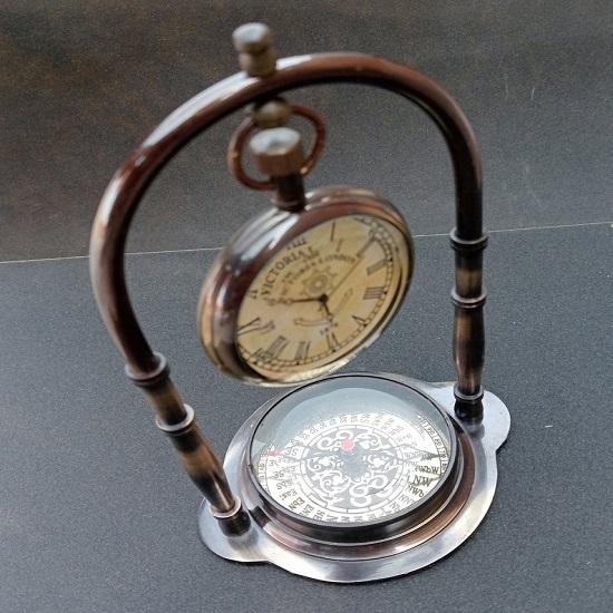 Настольные часы в виде морского корабля, настольный морской компас с подвесными часами, стильный настольный компас, день отца, подарок маме