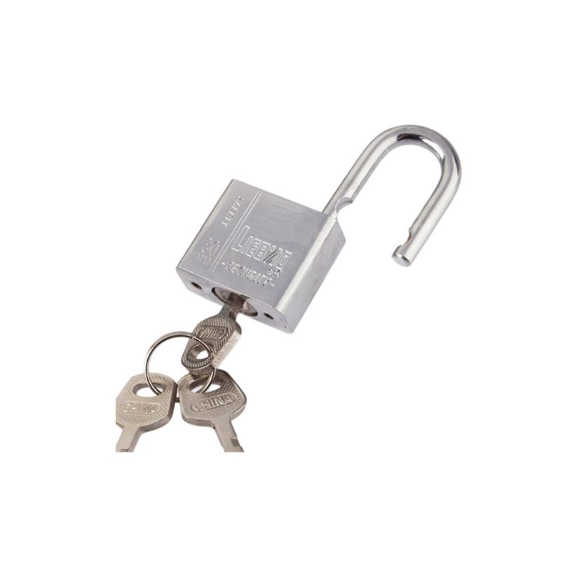 30mm Stainless Steel Padlock 3 Keys Heavy Duty Solid Lock Door Gate Box Safety Waterproof Antirust Home Improvement Hardware 4