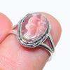 Кольцо из натурального родохрозита, ручная работа, чистое серебро 925 пробы, размер S.6.5 b6d82