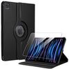 Case + Tempered Glass - BOOLING - for iPad Pro 11" - 360° Rotating Stand - Black - Optimal Protection
