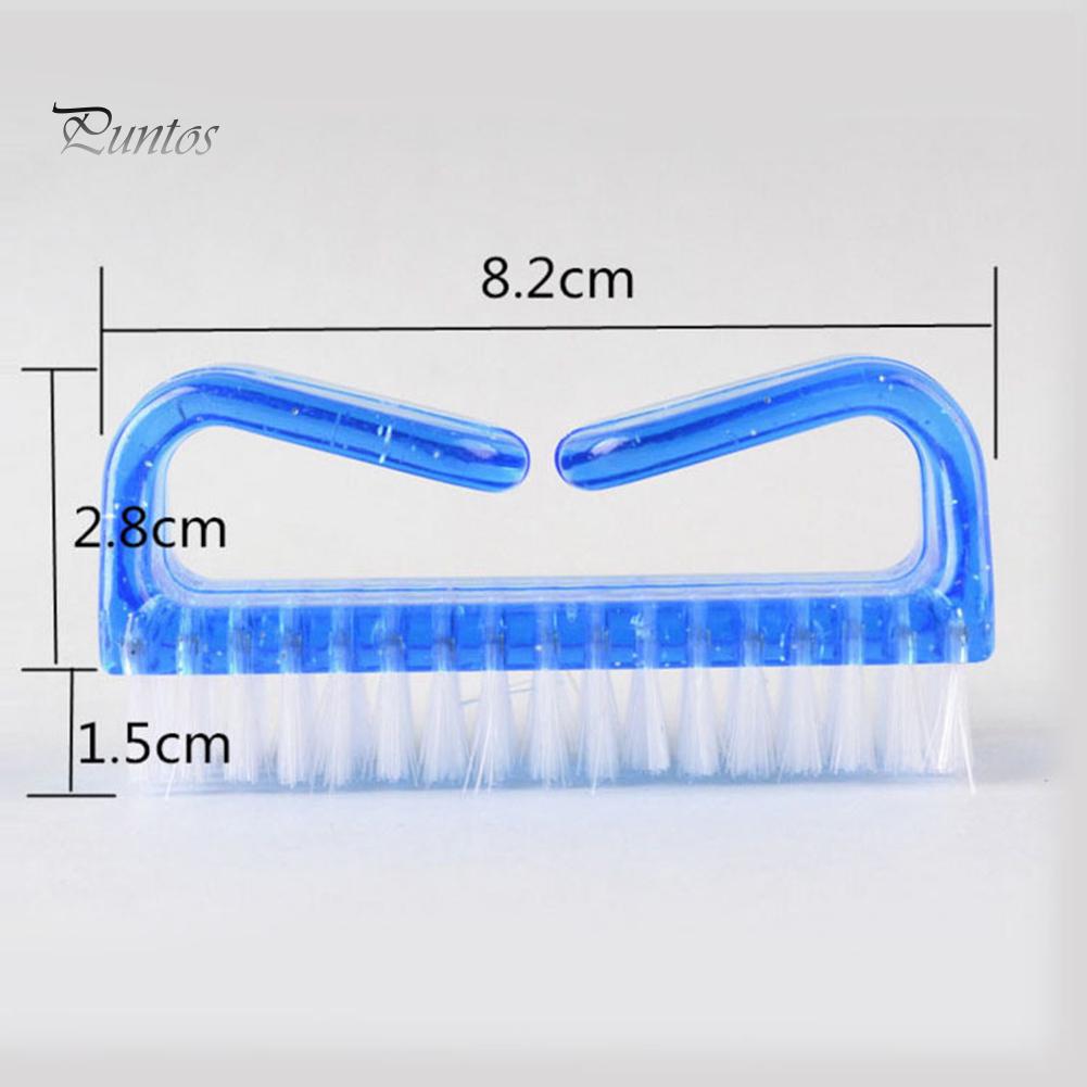 Пластиковая ручка Puntos 4 шт., щетка для ногтей с ручкой, скраб для ногтей, очиститель, инструмент для педикюра