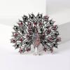 Stylish Retro Peacock Corsage Accessories, Peacock Screen Brooch, Creative Personalized Rhinestone Animal Pin