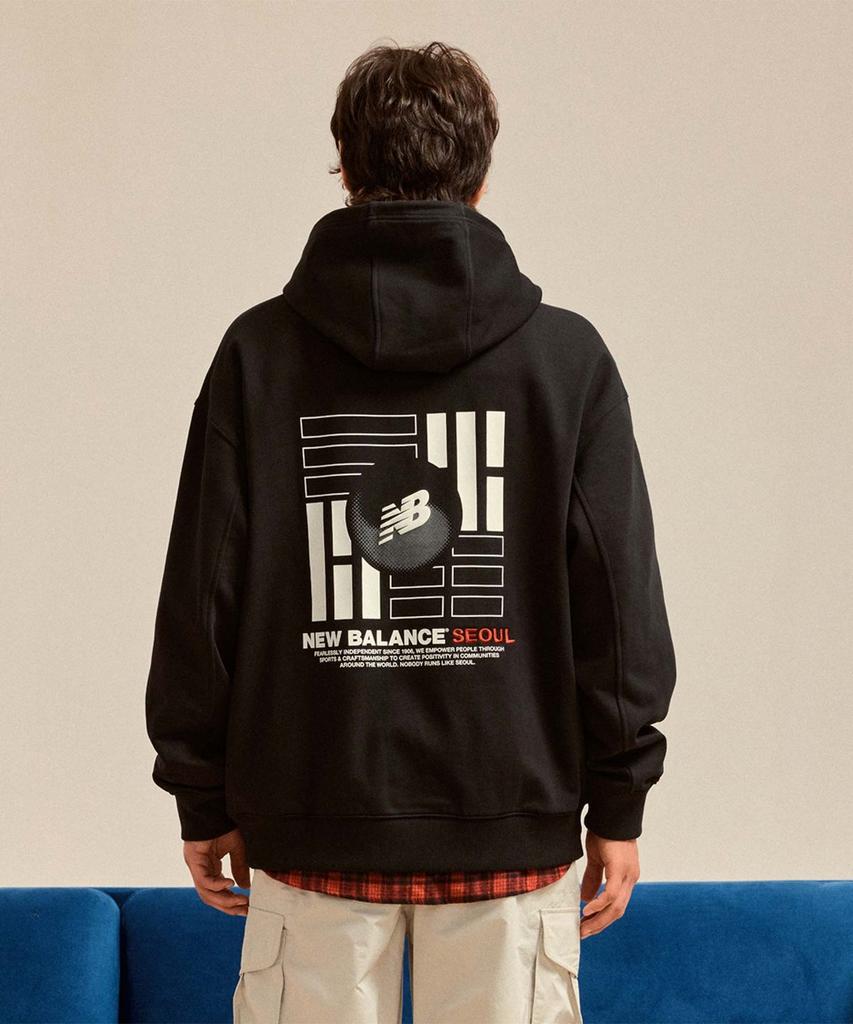 New Balance Korea Geon-Gon-Gam-Ri Exclusive Hoodie (UNI NB Geongongamri Exclusive Hoodie, Semi Over Fit).