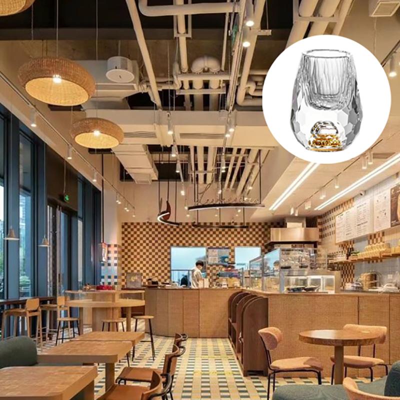 Роскошный хрустальный бокал для водки, сакэ, сётю, стеклянный бар, ликер, двойное дно, золотая фольга, стеклянная чашка для чая, элитные подарки, крепкий алкоголь