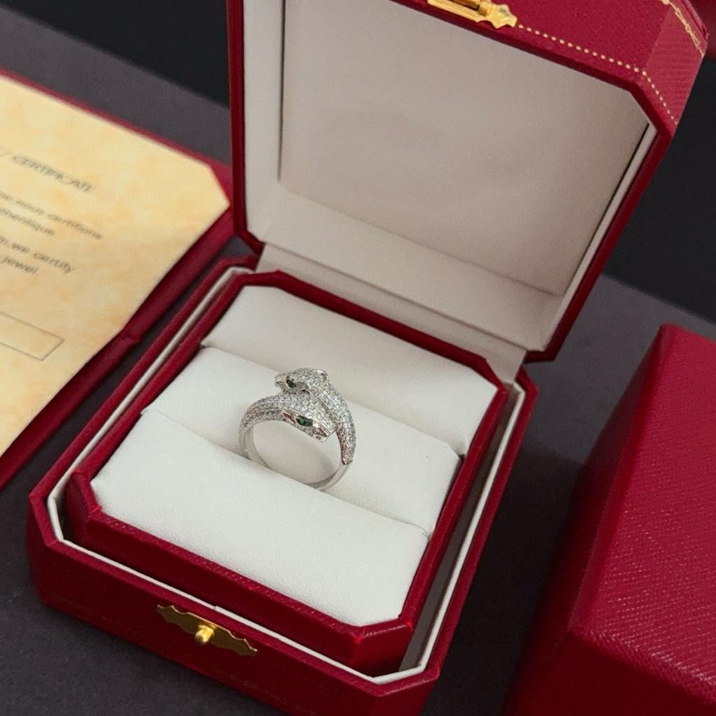 Трехцветное двустороннее кольцо-леопард с бриллиантами для повседневной носки Изысканное мастерство для мужчин и женщин Подарки для мужчин и женщин Подарок на день рождения