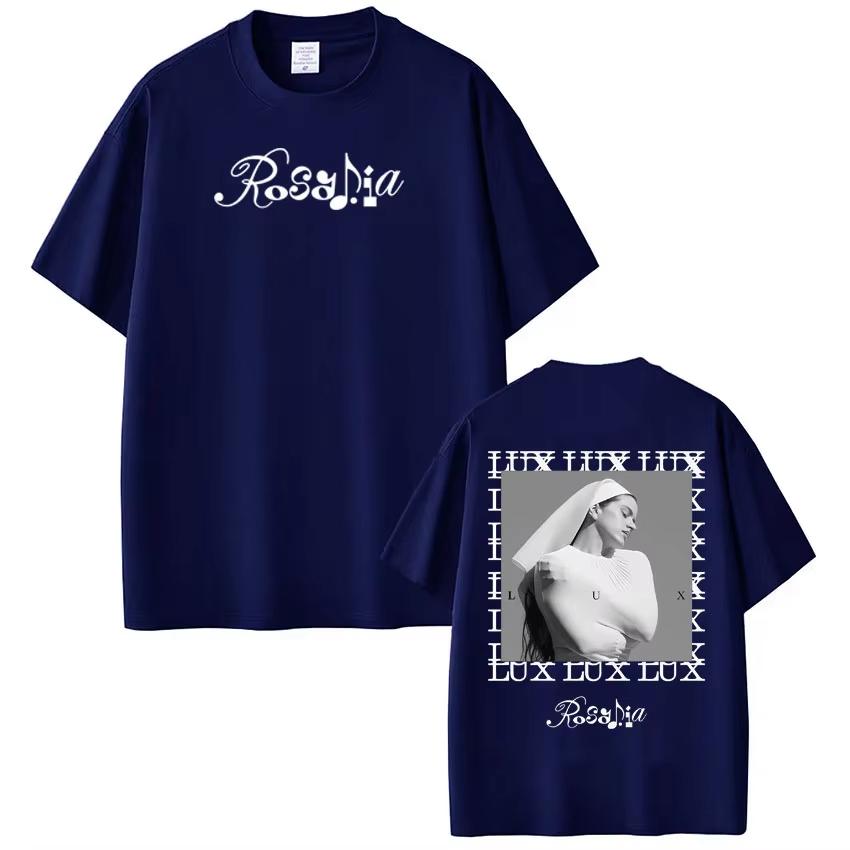 Singer Rosalía LUX Album Tour 2026 Print T Shirt Men Women Fashion Tshirt Shortsleeved Cotton summer Vintage Aesthetic Top