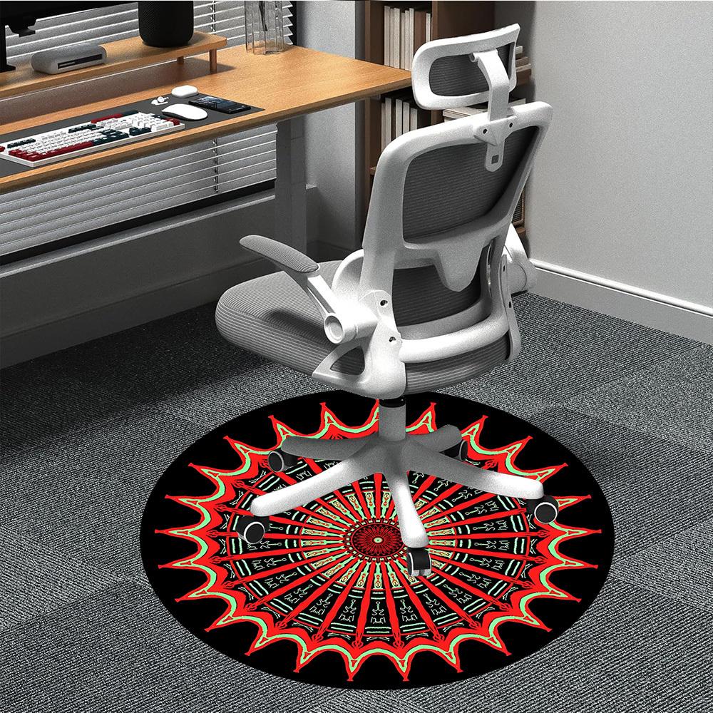 1PC Mandala Pattern Chair Carpet for Office, Indoor Non-Slip Washable Carpet, Soft Comfortable Mat For Office Room yy250930320