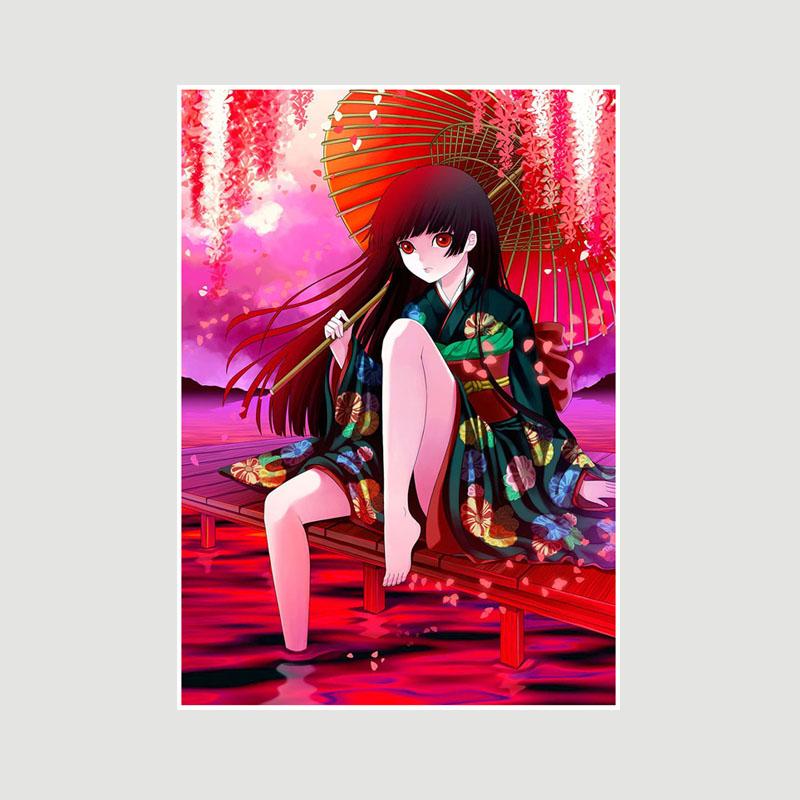 Домашний декор Картина Милая маленькая Лоли Аниме Девушка Плакат Милая Лолита Манга Фигурка Белые бумажные постеры и принты Бар Спальня Украшения Фреска