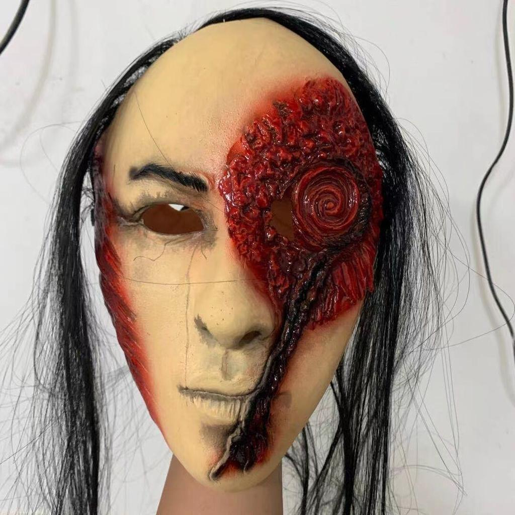 Halloween Horror Mask Ghost Festival Face Scary Spooky Haunted House Dress Up Props Cosplay Chastity Pen Fairy Headgear