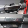 Inner Rear Door Handle Cover Trim Accessories For Ford F-150 + Carbon Fiber