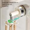 Wall Mounted Six-claw Rotating Hook Powerful Suction Cup Hook Kitchen Utensil Holder  For Home