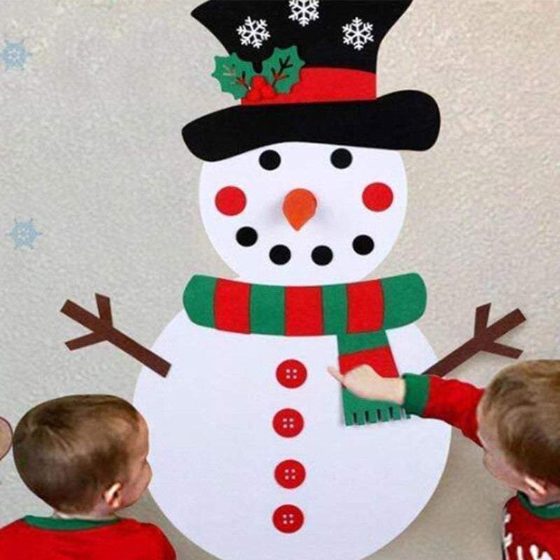 Party Decorations Diy Felt Christmas Snowman Set Decoration Handmade Ornament