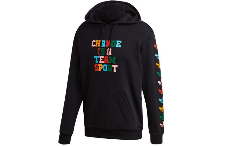 adidas Originals Свитшоты Мужские Черные С Капюшоном Умеренный Обычный GP4439