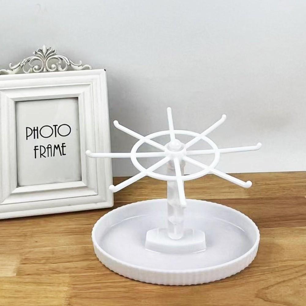 Plastic Jewelry Display Rack Rotatable Bracelet Stand New Keychain Storage Rack Desktop Use