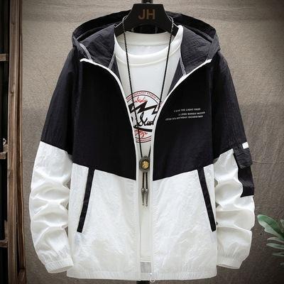 1011 sunscreen clothes men's, thin breathable jacket Korean version of trendy youth summer new student color matching clothes