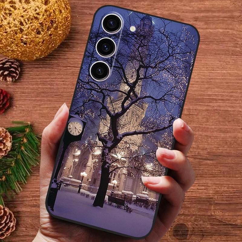 Рождественская расписная обложка для Samsung Galaxy S25 Ultra S25Plus Чехол Силиконовый Мягкий Фундас для Samsung S25 Plus Чехол для телефона s 25
