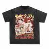 Anime One Piece Zoro Printed Tshirt Mens and Womens Washed Tshirt High Quality Vintage Cotton Tshirt Harajuku Tops