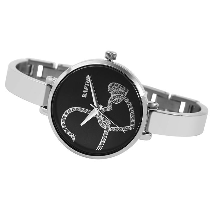 Montre - RAPTOR - Lova - Femme - Boîtier 34 mm argent - Bracelet acier inoxydable