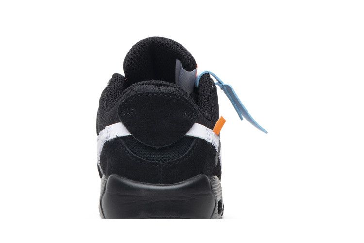 Детские кроссовки Nike Air Max 90 Off-White Черный (ТД) Черный/Белый-Конус-Черный