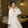 Bridal Shawl Fur Stole Faux Fur Wrap Evening Dress Bolero Cape Wedding Shawl Winter Bridal Cloak