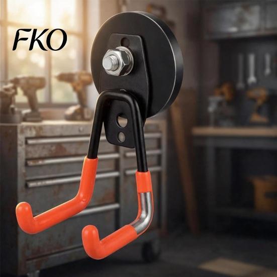 16/35/70 Pound Capacity Magnetic Hooks Double-Claw Hook, Anti-Slip Rubber Coated Garage Hooks, Heavy Powerful Tool Duty Universal for Garden