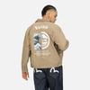 Evisu SS24 Куртка оверсайз с вышивкой 'Волна' и принтом 'Семейный цветок' Мужские куртки Бежевый 2ESHTM4JK7009LFSN