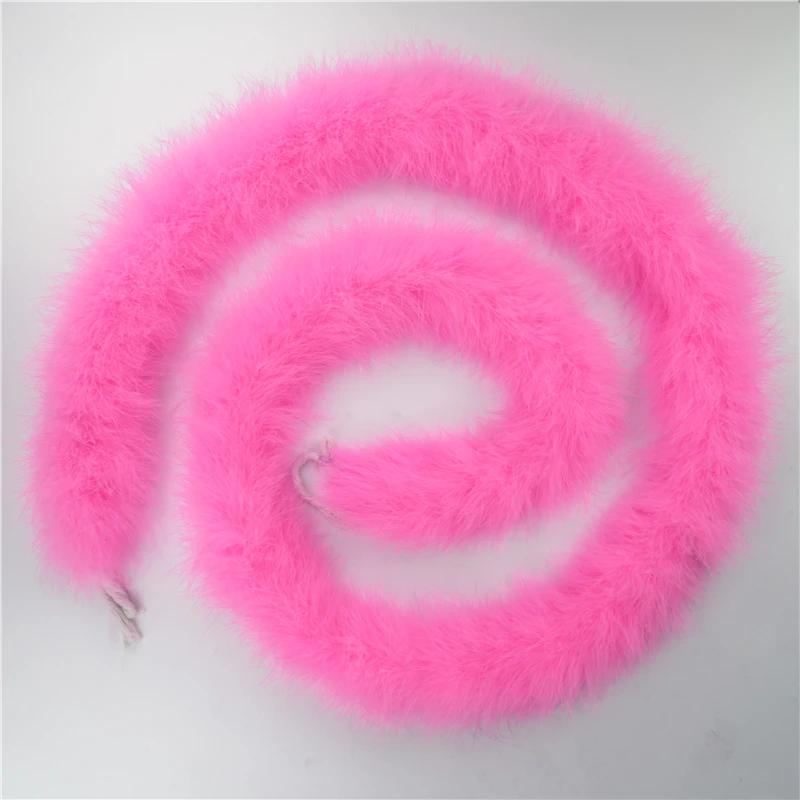 2Meters Turkey Feathers Boa Thick 50Grams Feather for Crafts Needlework Fringe Trim Boas Strip Carnival Wedding Decoration Decor