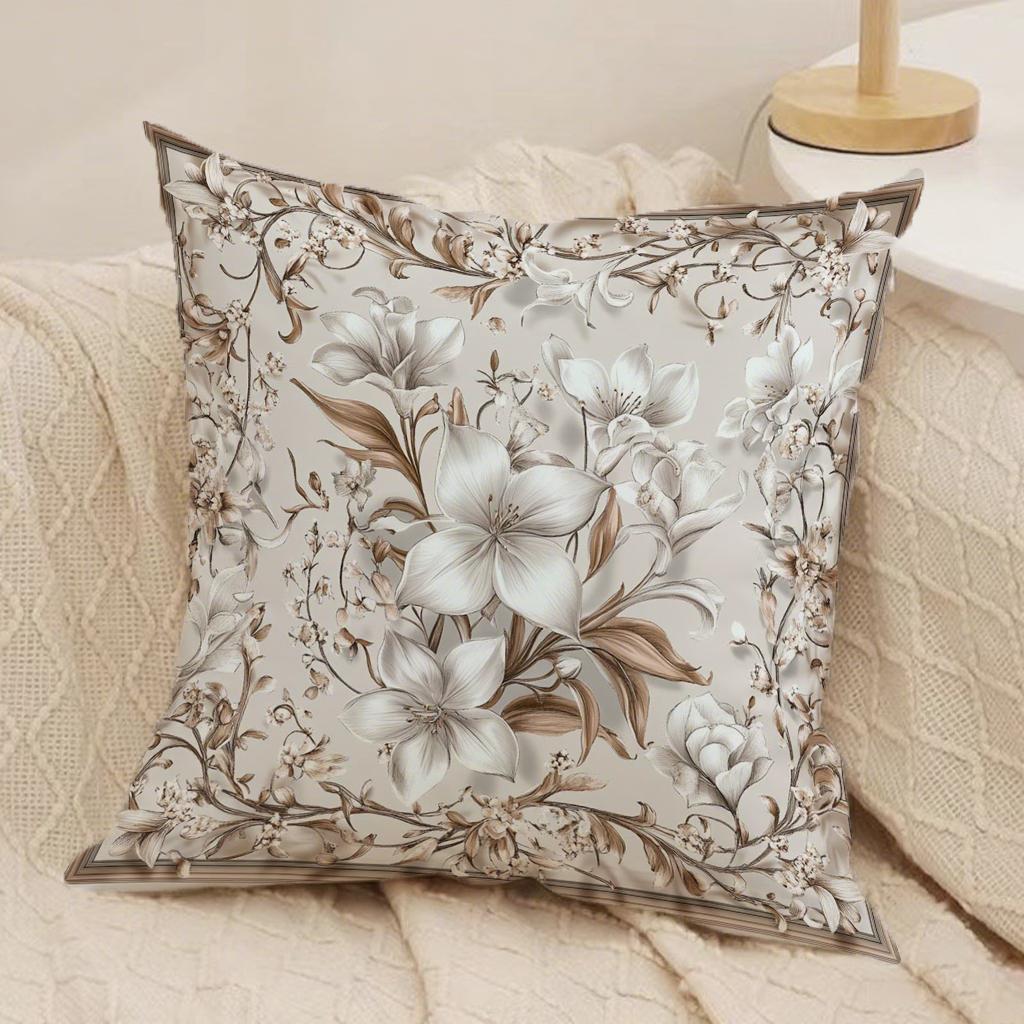 Colorful Floral Patterned Pillowcasesuitable For Sofa Car Bedroom Decorative Cushion Cover Pillow Cover