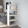 VidaXL Bookshelf-Room Divider White 60x35x135 Cm Solid Pine
