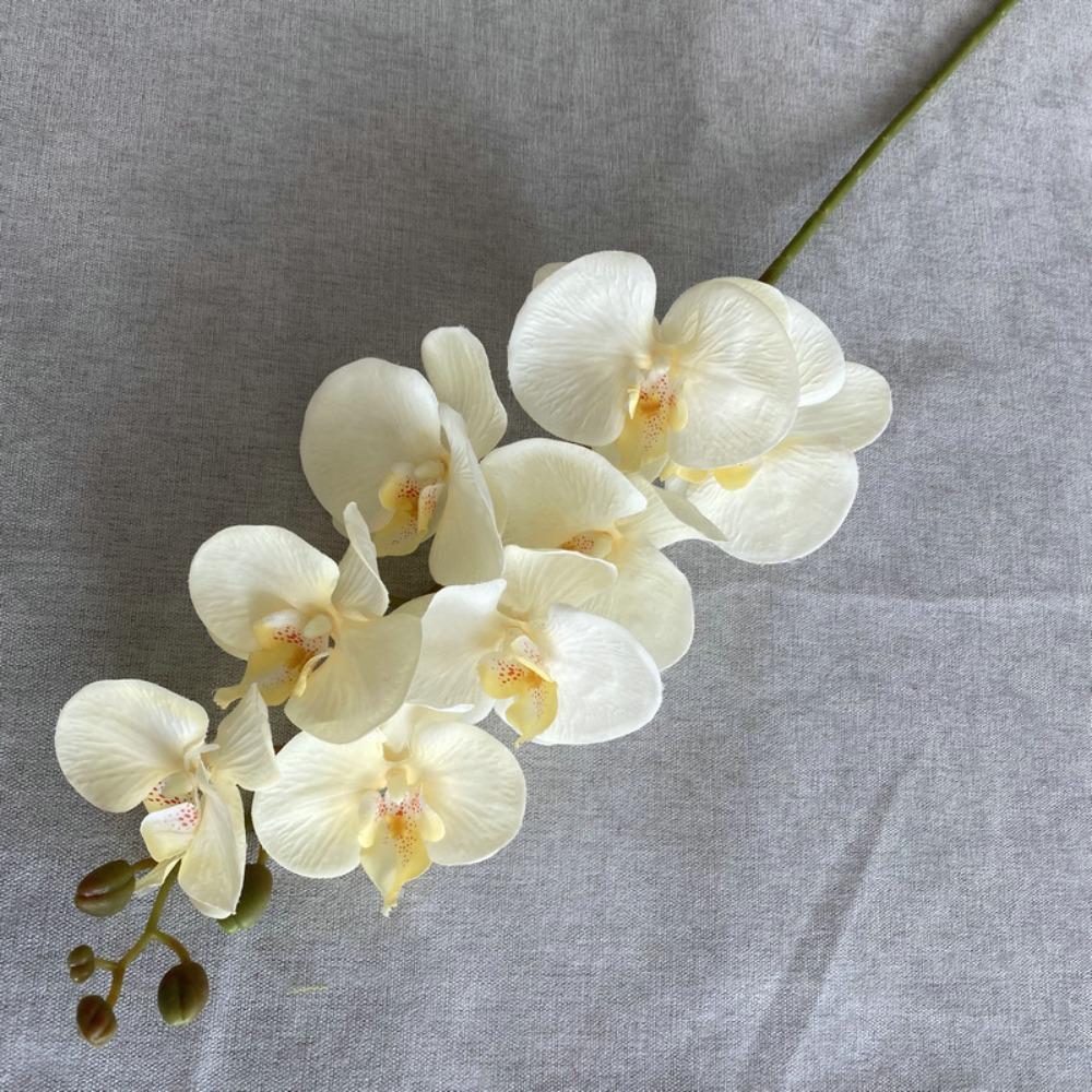 8-Head Arrangement Artificial Butterfly Orchid Velvet Texture Fake Phalaenopsis  Wedding Hall