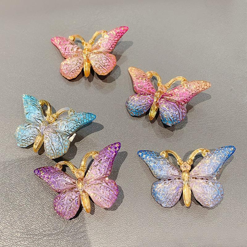 5 шт., заколка-бабочка для девочек, аксессуары для волос