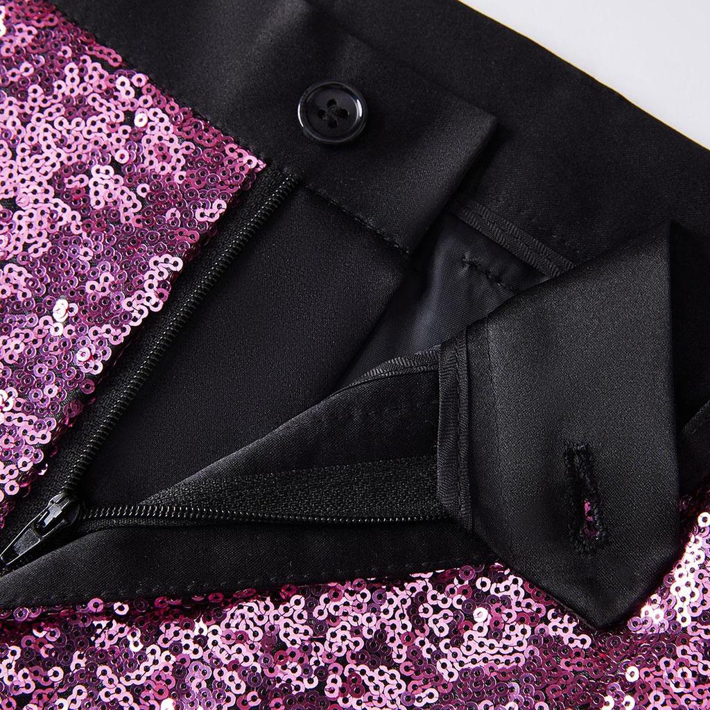 PYJTRL Мужские модные брюки с блестящими блестками и постепенным изменением цвета, брюки с расширяемой талией