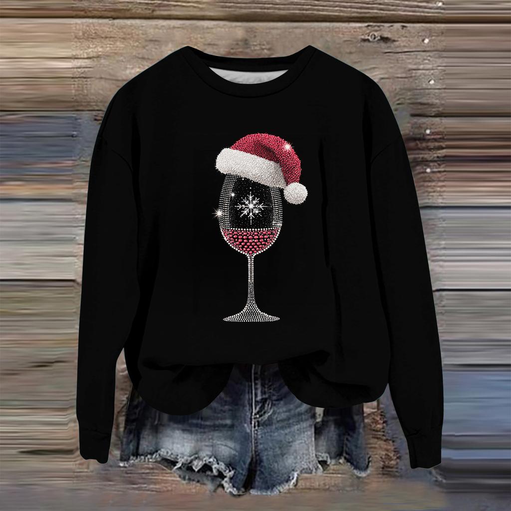 Женская мода с принтом, длинный рукав, свободный круглый вырез, свитшот, осень