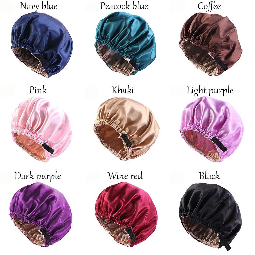 Women Flat For Sleeping Round Headwear Satin Hair Cap Haircare Ceremony Adjustable Night Hat