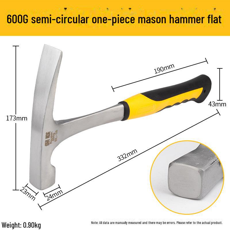 Compact Multifunctional Hammer: Claw, Woodworking, Nailing, Safety & Nail-Pulling Tool