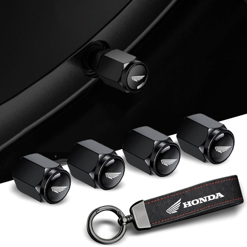 Motorcycle Tire Wheel Valve Caps Cover Suede Car Keychain Keyring For HONDA Hornet NT1100 CBR CB Shadow PCX VFR XADV Forza ZOPJT1