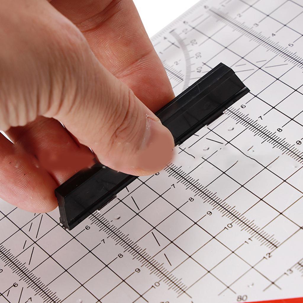 30cm Plastic Protractor Transparent Set Square with Handle Geometry Triangle Stationery Math Tool School Office Supplies